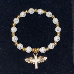Angel Wing Cross Bracelet